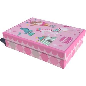 Clementine Paper Circus Animals in Pink Decorative Nesting Boxes, Small 201786D